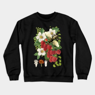 Botanical Bee II Beautiful Modern Nature Study Crewneck Sweatshirt